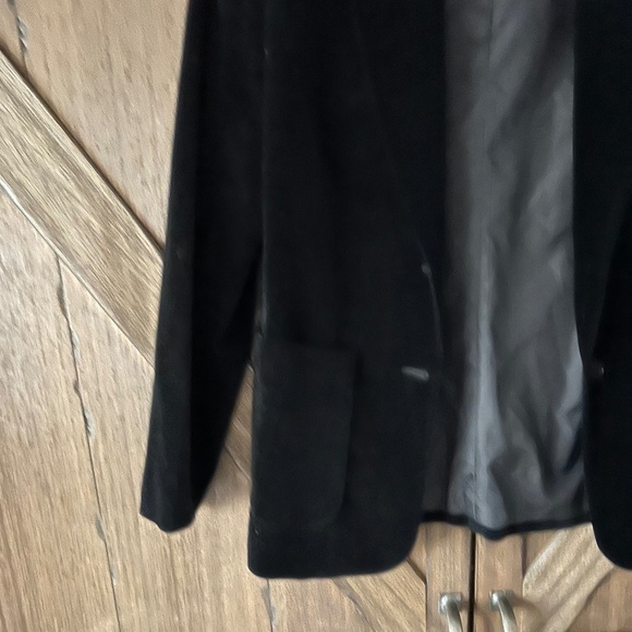 Vintage Partners from Mervyn's Velvet Cotton 2 Button Black Blazer Size 8 - Picture 7 of 7